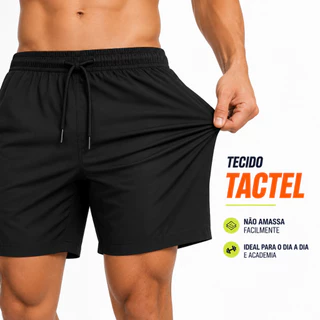 Kit 3 Shorts Bermuda Tactel Masculina Liso Academia Corrida Moda Praia Secagem Rápida M ao G3