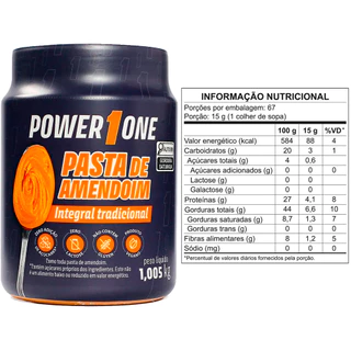 Kit 2x Pasta De Amendoim Power One 1kg Cada