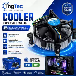 Cooler para Processador Intel LGA 775 115X 1200 1366 1700 Exbom CP-M20