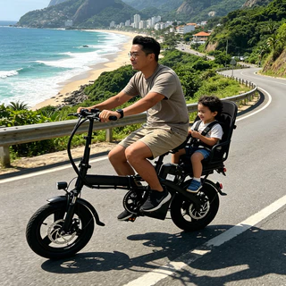 Bicicleta EléTrica DobráVel Para Adultos 9Cavalo, Pedal Tripulado, Compras Ao Ar Livre, Viagem Bicicleta Scooter EléTric