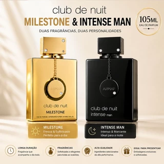 Perfume Armaf Club de Nuit Intense/ Milestone /Sillage/Iconic 105ml EDP ou Masculino Alta Fixação Longa Duração