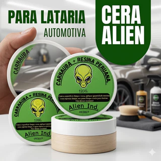 Cera Alien Ind Espelhamento Cerâmico Carnaúba Automotiva Tira Riscos Polimento Repele Água 120G