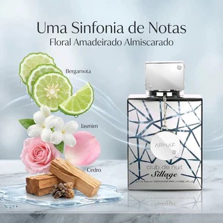 Perfume Club de Nuit Sillage 105ml Eau de Parfum Unissex Cítrico Floral Amadeirado Alta Fixação Longa Duração
