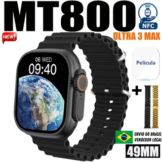 2026 Nova Série 10 Relógio Ultra 3 Smart Watch Esportivo Sem Fio À Prova D'água MT800 Ultra