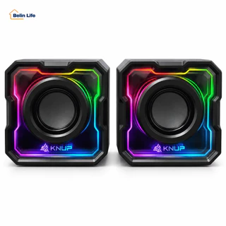 Caixa de Som Knup Hórus KP-RO860 10W RMS RGB USB P2 Estéreo para PC Notebook Controle de Volume