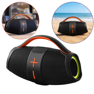 Caixa De Som Bluetooth Graves Potentes Bass Bosst 100w Bombox 110V/220V Potatil Subfoofer Com Radio FM e LEDS RGB em Oferta na Shopee