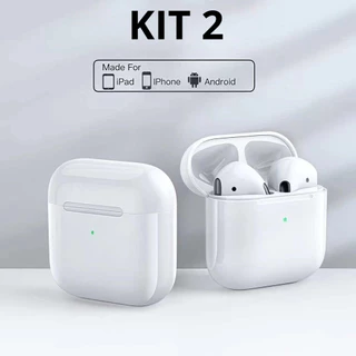 kit 2 Fones de ouvido estéreo portáteis esportivos sem fio Pro 4