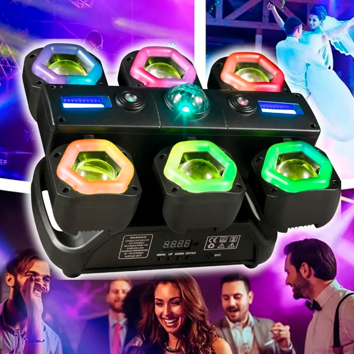 Moving Head Canhão de Luz 127v DMX512 Iluminação Mini ao