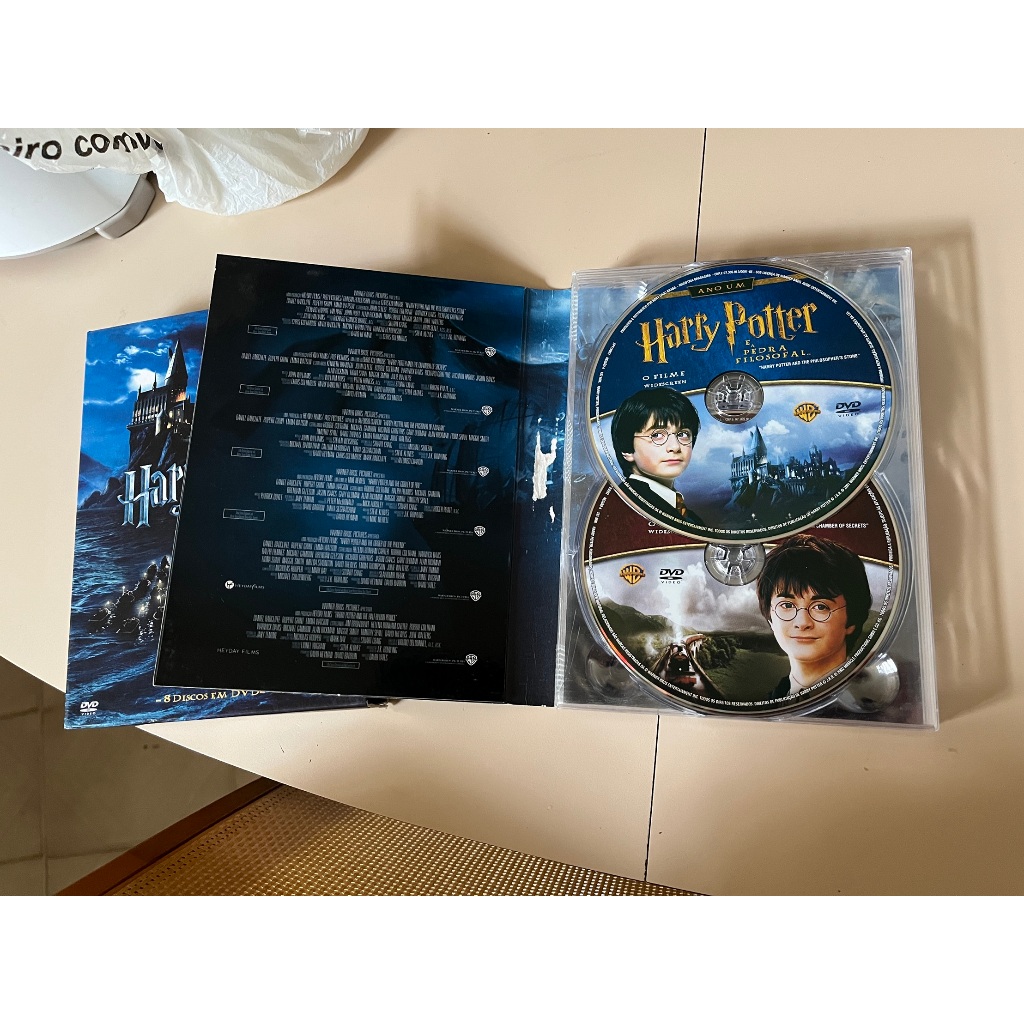box serie completa com 8 filmes do Harry Potter 8 discos Dvds