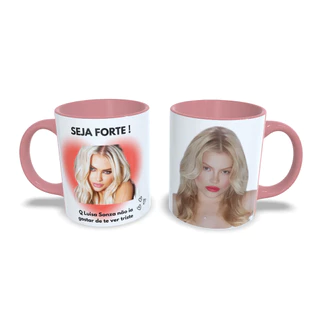 Caneca Motivacional Luisa Sonza Seja Forte. Sonzers. Artista pop