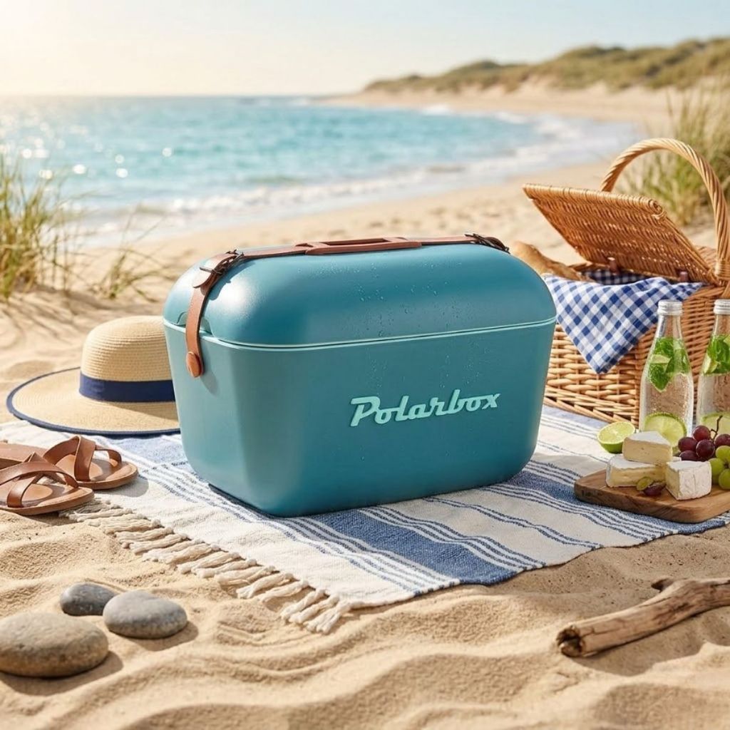 Caixa Térmica Cooler Portátil Polarbox com Alça em Couro Camping