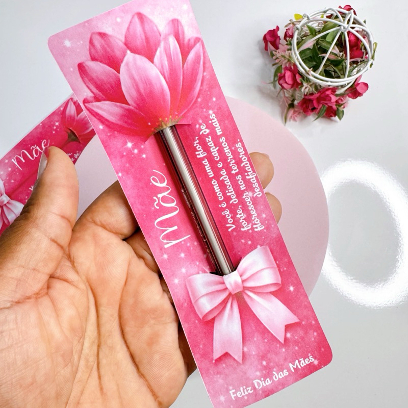 Tag Card para Caneta Tema Dia das Mães  • 50 Unidades •  Mimo Lembrancinha Clientes em Oferta na Shopee