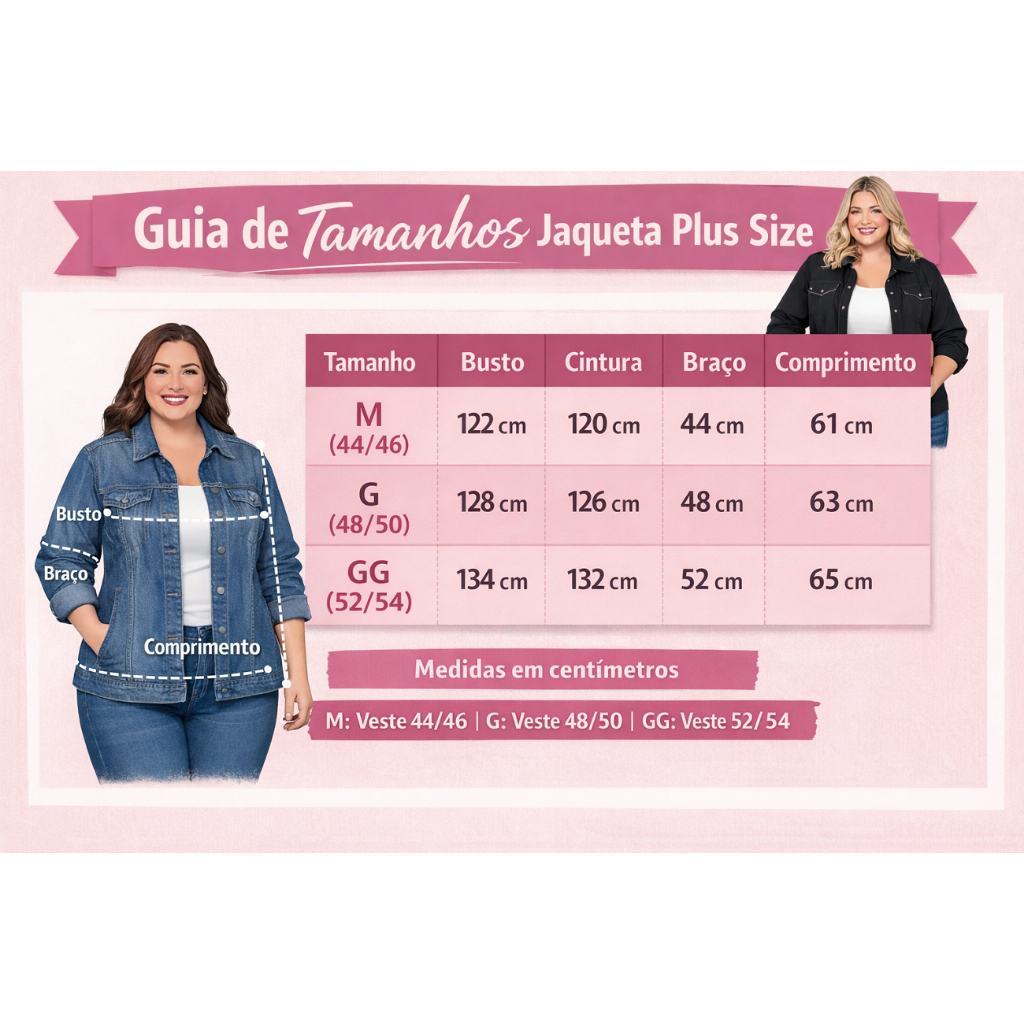 Jaqueta Plus Size Feminina Preta Jeans Lycra Grande Premium Casaco