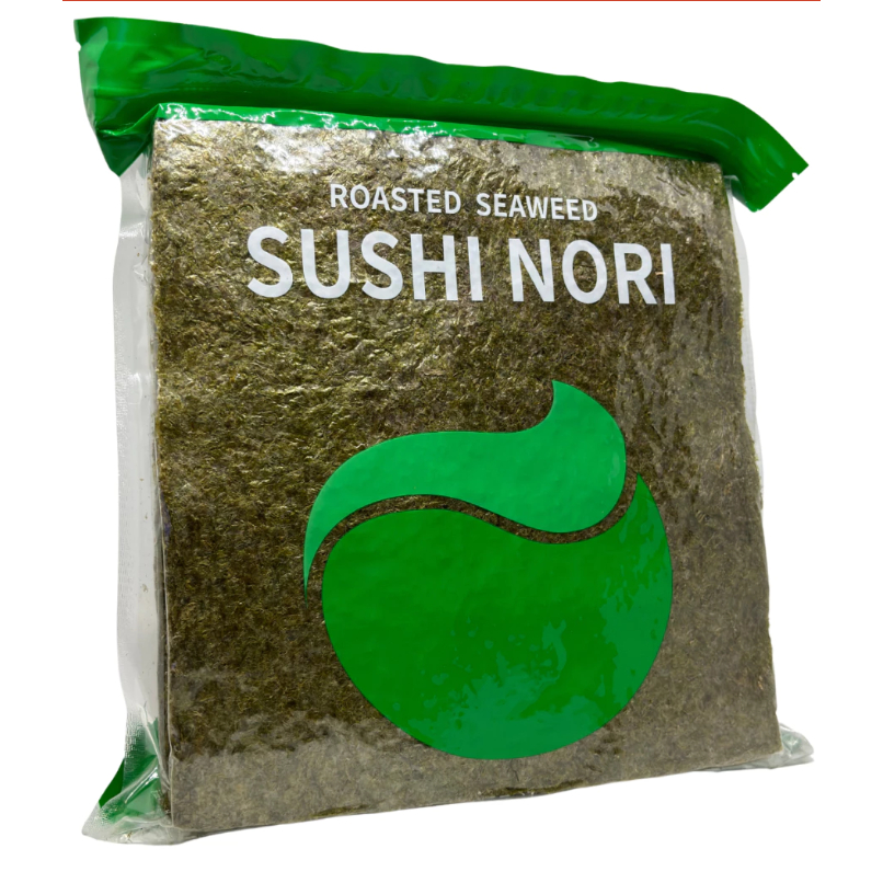 Alga Marinha Nori 50 Folhas Verde Green Para Sushi e Temaki Crocante ...