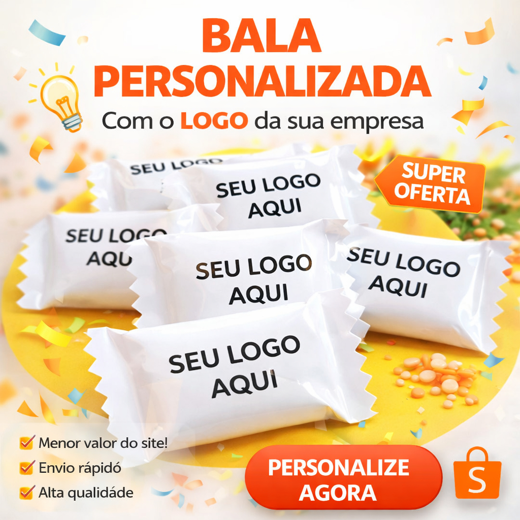 Balas Personalizadas com Logo Para Empresa | Shopee Brasil