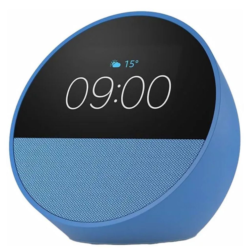 Nova Alexa Echo Spot 2025 com Tela Smart Speaker, Com Relógio