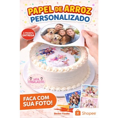 ​Papel de Arroz Personalizado do seu jeito Redondo/Quadrado 
