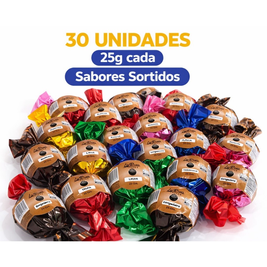 Kit Trufas Sortidas 25g Cada - Chocolate La Rosa | Shopee Brasil