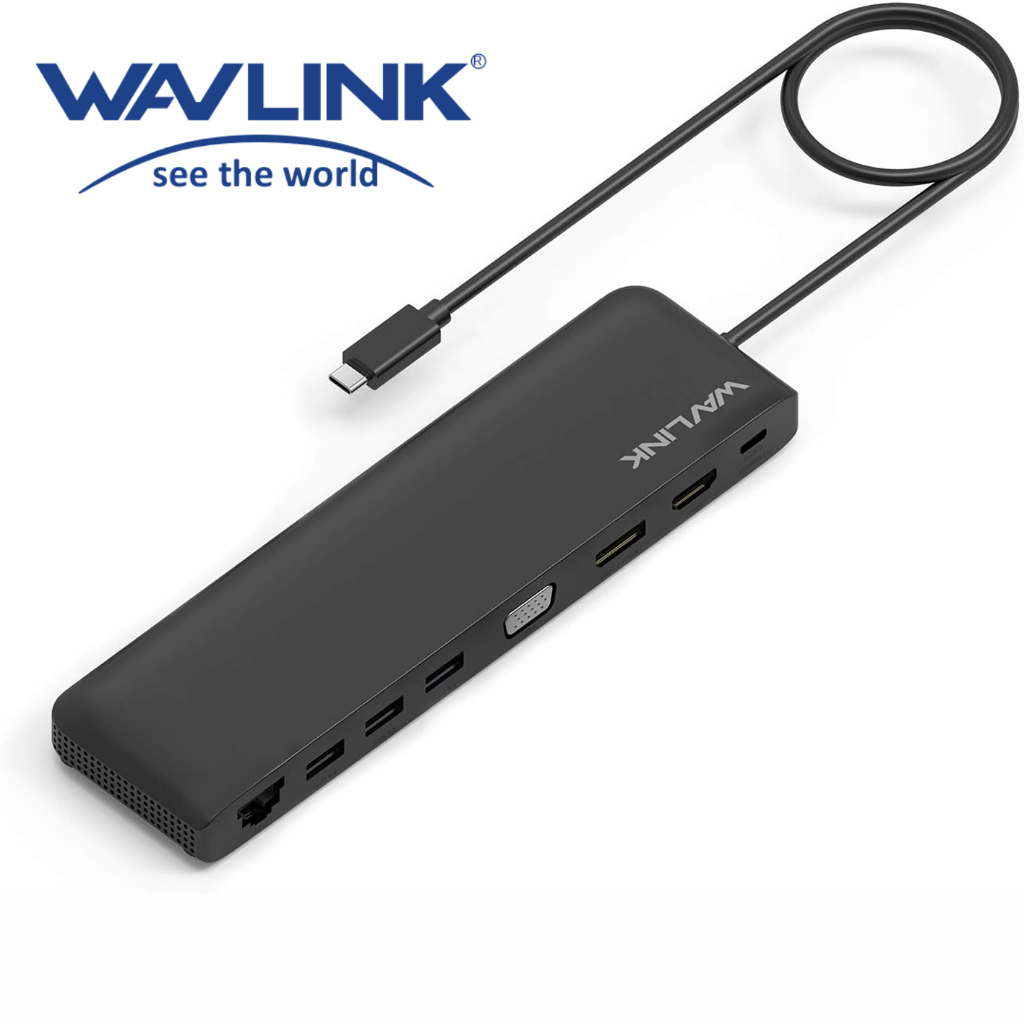 Hub USB Dock Station 12 em 1 Para Três Telas Usb C Wavlink 4k ...