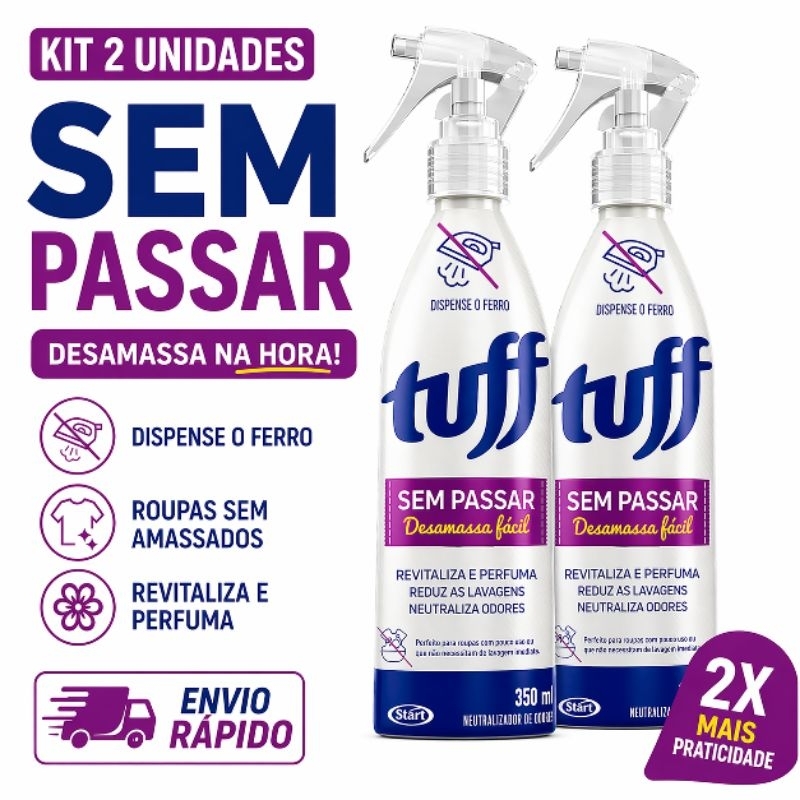 Kit 2 Tuff Sem Passar 350ml Start | Desamassa Fácil Sem Ferro ...