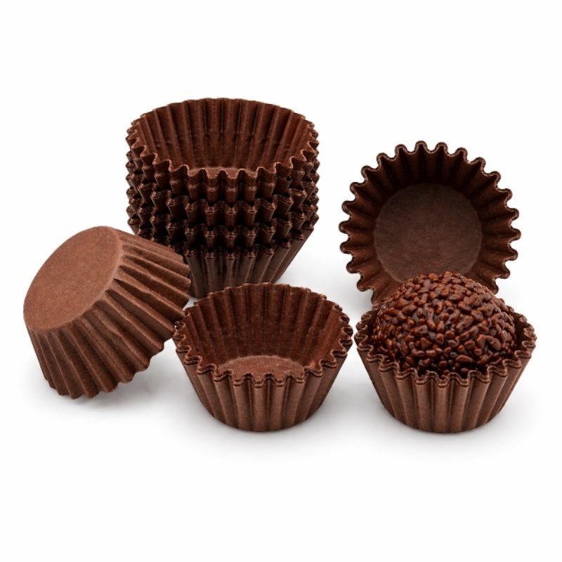 Mil Forminhas Marrom Dentro e Fora N°5 Forminha Para Doces F