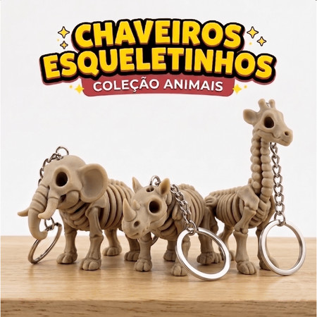 Chaveiros Esqueletinhos Animais
