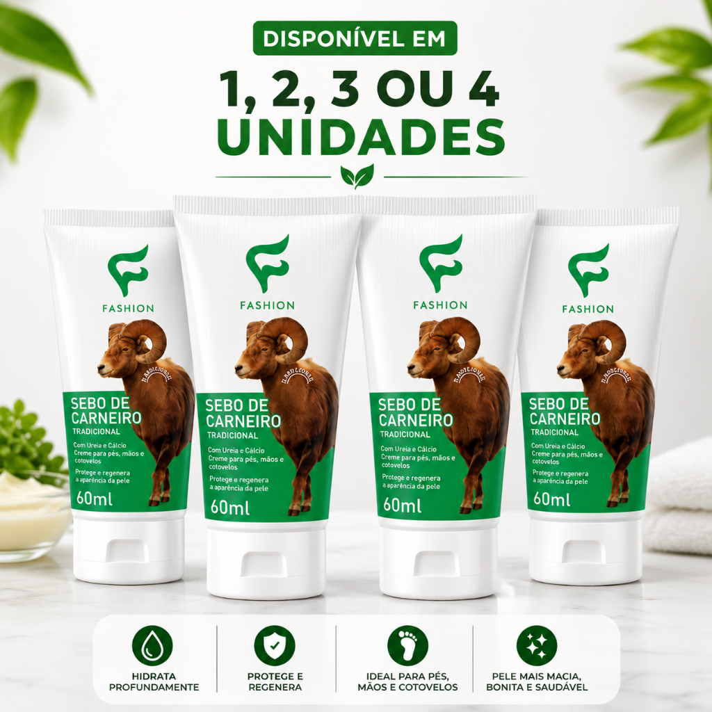 Sebo De Carneiro Tradicional 60ml Fashion Cosméticos Creme Hidratante