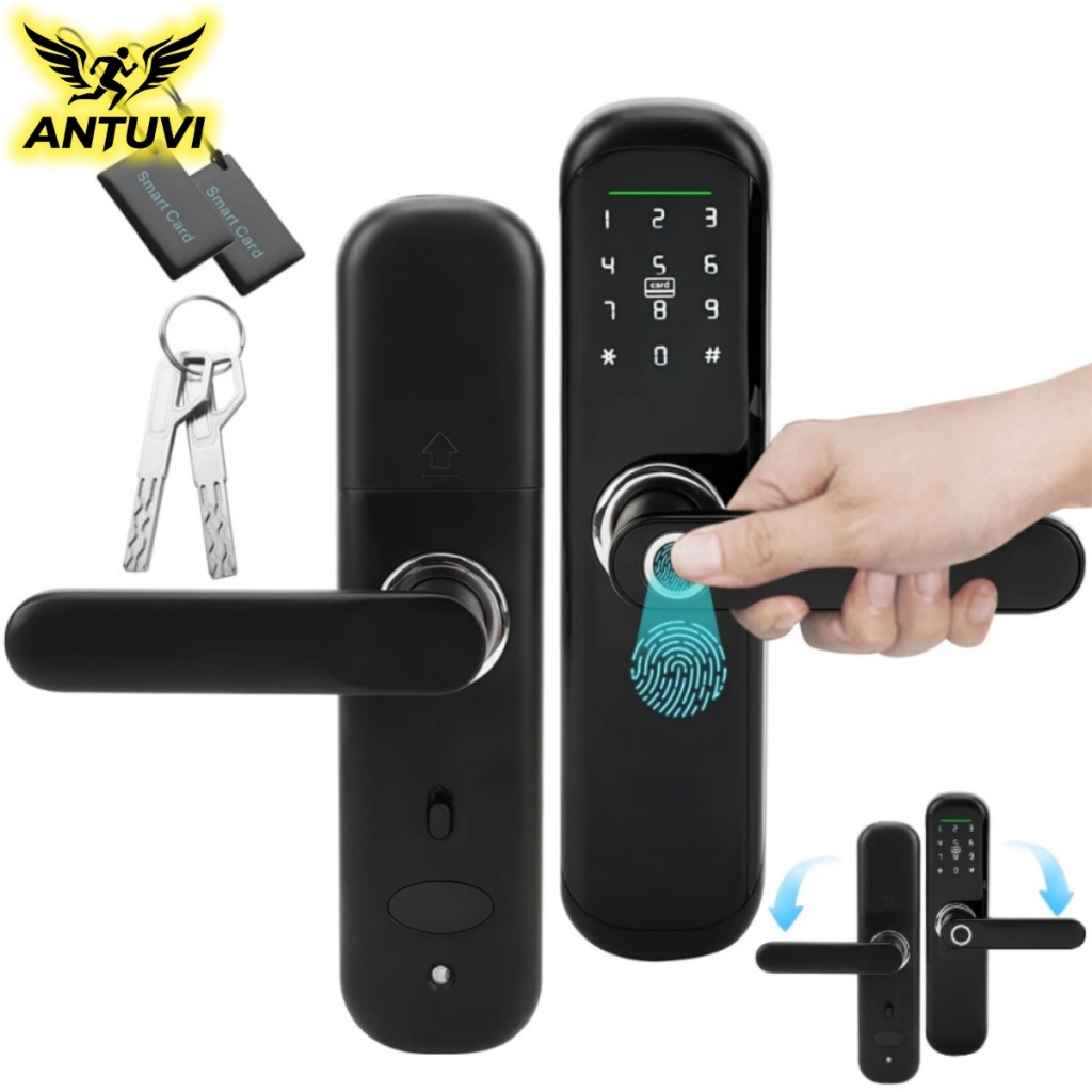 4-em-1 Fechadura Digital Inteligente Biometria Eletronica Touch
