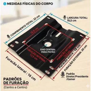 Flange Reforçada Cadeira Gamer Diretor Presidente Escritório Suporta até 150KG Aço resistente