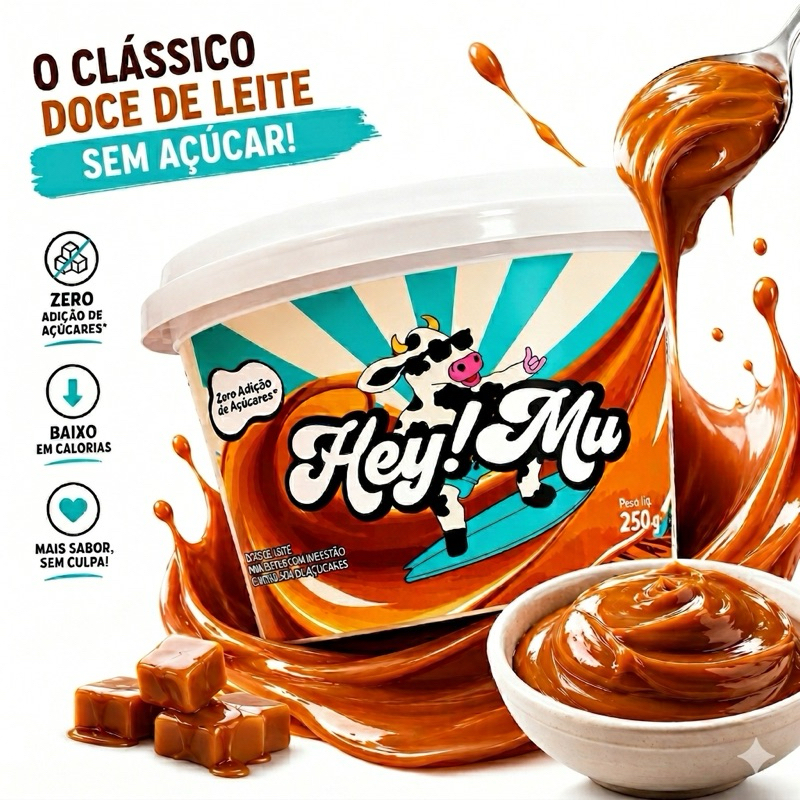 Doce De Leite Zero Açúcar Hey Mu 250g - Original