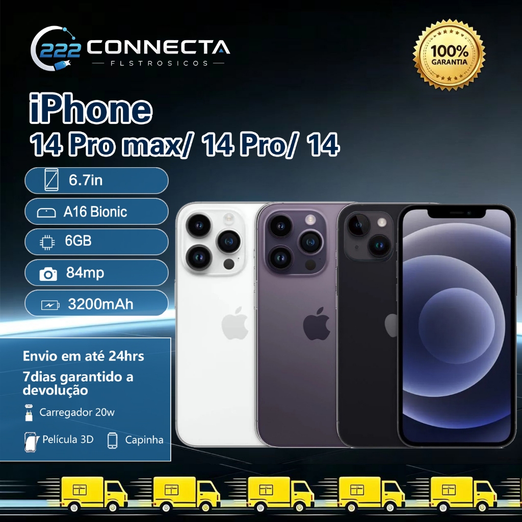 Celular Iphone 14/ 14 Pro/ 14 Pro Max 128gb/ 256gb 100% Original