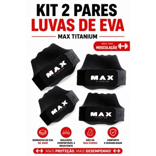 KIT 2 PARES luvas de EVA para musculação/academia/protetor palmar.