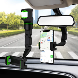 Suporte para Celular Smartphone com Apoio no Retrovisor Extensível Giro 360º