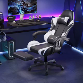 Cadeira Gamer Ergonômica Preta e Branca