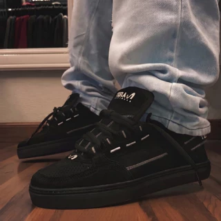 Tênis Masculino Streetwear Preto Estilo Skate Urbano Confortável e Versátil Masculino