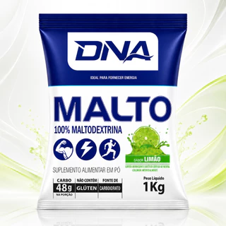 Malto Dextrina Rápida Absorção Pré Treino 1kg Sabor Limão - Dna Suplementos