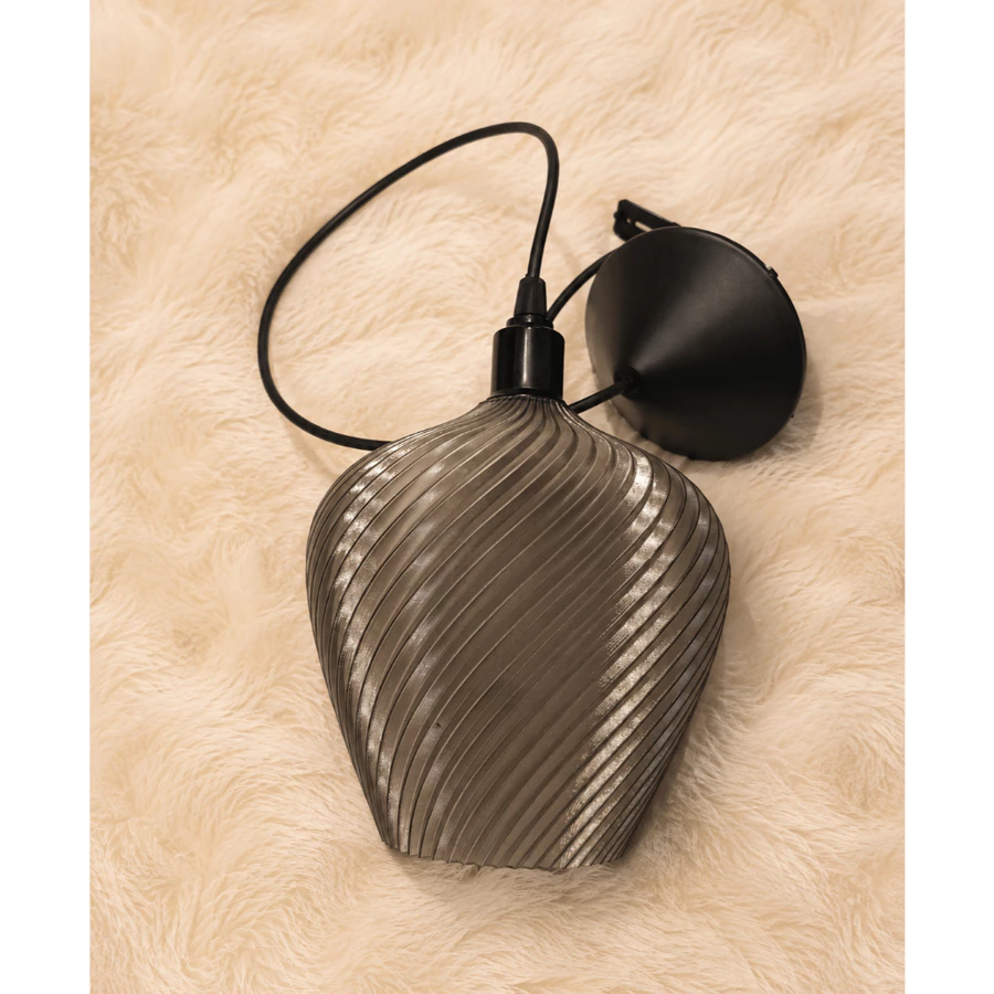 Pendente Luminária Lustre de Teto Aurora Espiral Design Moderno