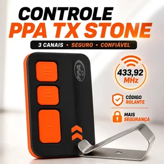 Controle Remoto Portão Motor Eletrônico Automático 3 Botões STONE 3B PT LR A22637