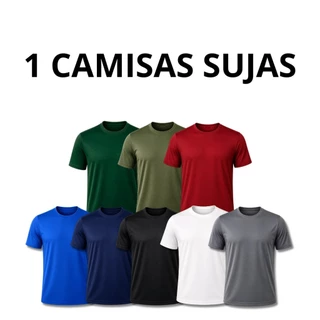 Kit 2 Camisas Esportivas Dry Fit Masculina Cores Variadas