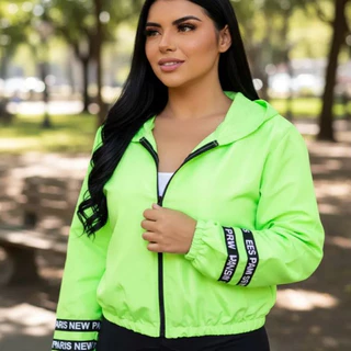 Jaqueta Blusa feminina Corta Vento Com Capuz Modas Feminina