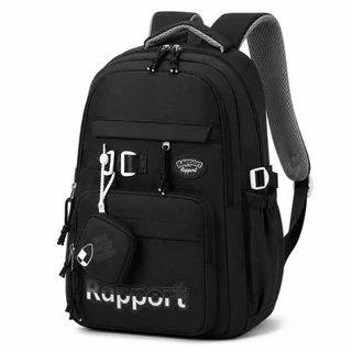 Mochila Escolar Grande Capacidade com Bolsos Laterais Múltiplos Zíperes e Alças Confortáveis para Escola e Passeios