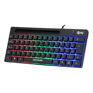 TECLADO GAMER CENTAURI MINI, 67 TECLAS MEMBRANA, ILUMINAÇÃO RGB, ANTI-GHOSTING, ABNT2 ELG