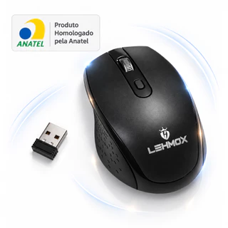 Mouse Sem Fio Bluetooth 5.4 USB Recarregável Silencioso Lehmox LEY-172 1600 DPI para PC Notebook