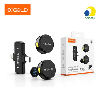 Microfone Sem Fio Universal Anti Ruido Agold Lapela Duplo