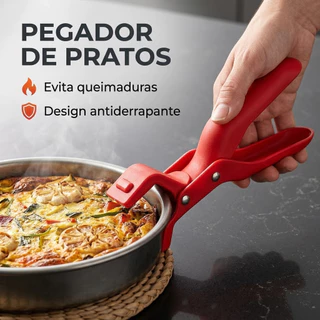 Pegador de Cozinha Silicone - À Prova de Calor, Antifrição, Seguro para Panela e Frigideira