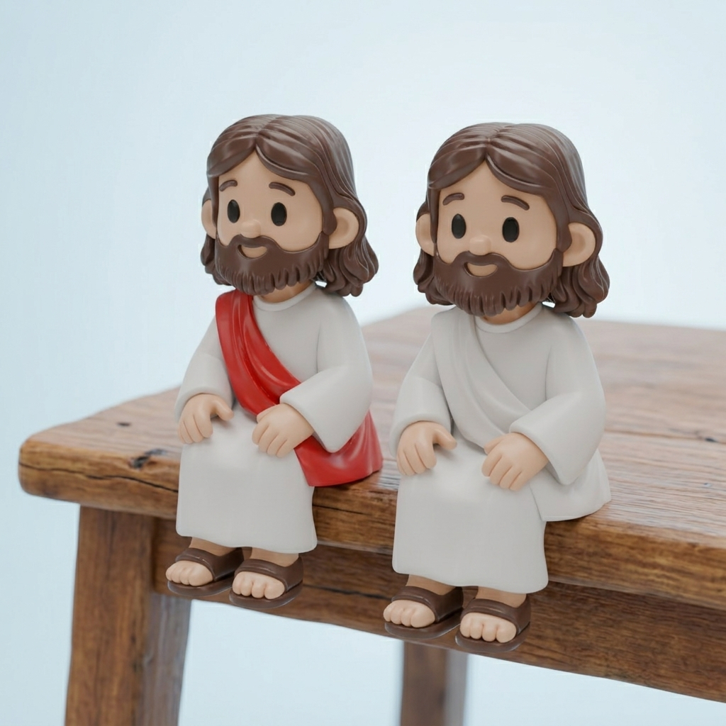 Mini Jesus Sentado 5cm Boneco Decorativo Religioso para Monitor de ...