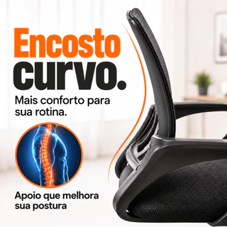 Cadeira de Escritório Home Office Giratória Ergonômica – Até 120kg