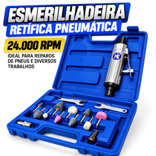 Esmerilhadeira Retifica Reparos Diversos 2400rpm Rodas Pneus Borracharia Reparos c/ Maleta