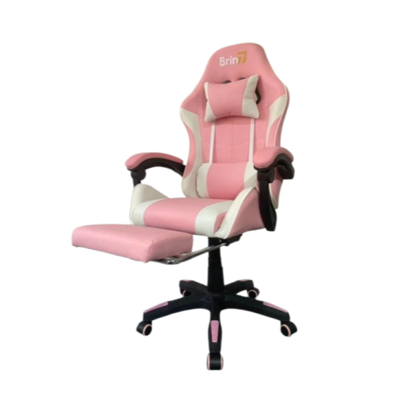 Cadeira Gamer Rosa Brin7 B7-008 Reclinável Ergonômica Confortável