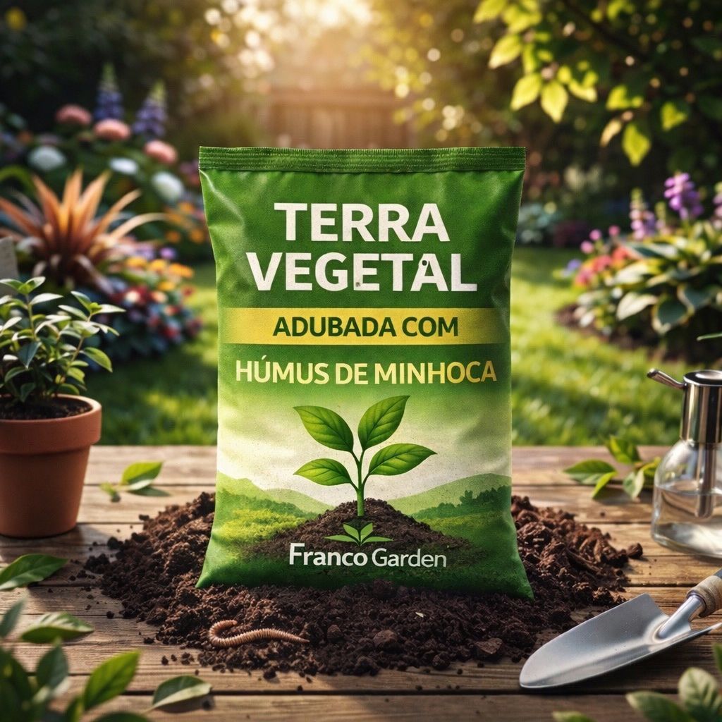 Terra Vegetal Orgânica Adubada com Húmus de Minhoca até 10KG - Planta ...